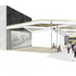 Perspective view towards outdoor teaching space