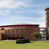 Render showing how the tower connects to the colonnade and main building. 