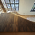 View down over edge of desk