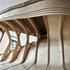 Fish eye ultrapanoramic view up to desk and to door