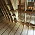 Panoramic view down of shelves