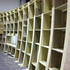 Curved timber wall construction in the workshop