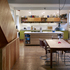 Dining space and kitchen