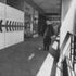 Walkway image showing graphic used on unoccupied shops