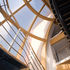 Internal view of EFTE pillows that line the atrium