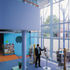 The double height library faces the new circular forecourt, providing a coherent entry point to the school complex