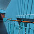 The corridor to the music rooms. Curved lightwells bring light into a deep-plan space