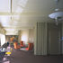 Looking from the first floor living room through to the library