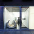Floor to ceiling glazing opens reception area on to the street