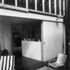 View from gallery to kitchen dining area