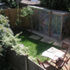 Aerial shot demonstrates how the shed blends in to the garden