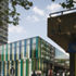 It is built in a tight urban context, making inventive use of materials