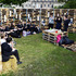 Class being taught inside Pallet Pavilion during the festival