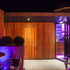 The different materials of the bar and terrace