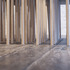 A forest of broom handle table legs