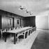 General view of Boardroom towards the internal partition faced with walnut
