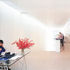 Sanctuary at the top of studio, cafe area and Nomos reception