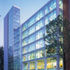 The prominent glazed service tower reflects a stategy of locating services at the perimeter