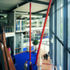 View from the ‘island’ on the second floor; the design works at linking the reception area to the street entrance below