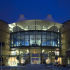 Night view of saddle bar and tensile roof