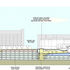 East West cross section throught the park and adjacent buildings