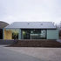Extruded boes break up the receptions exterior