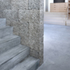 Recycled wood wool blocks defining the stairwell