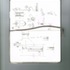 Preliminary sketch relating to loose furniture package and development of standing lamp.