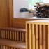 Toy box and steps unit inserted between level change.
