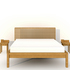 Test of loose furniture relationship between bed and side table.