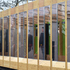 Aluminium mirrors bonded to glulam columns 