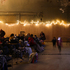 Pop up Christmas cinema in action