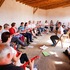 Ukulele lessons in the pavilion