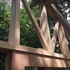Timber truss installed