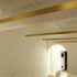 Bruton Narrow House - Dining room with new brass lights and brick vaults