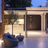 Structure uses structural silicon glazing and slim-frame sliding screens