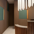 Chandelier and upholstery panels