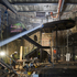 The entrance staircase under construction
