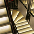 A view looking down on the new staircase
