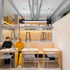 Sunken seating, elevated counter