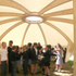 Interior with kids, with acrylic skylight above illuminating space