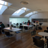 Cafe seating area, above servery