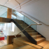 Staircase from servery to cafe seating