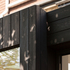 Charred larch cladding detail