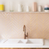 Herringbone Tile Splash Back 