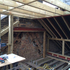 New dormer and roof structural framing - note support to disused chimney
