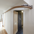 Refurbished hallway with bespoke timber model train track
