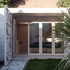Cabin opens to garden