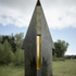 Photo showing the tip of the triangle and the 