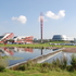 View of three buildings